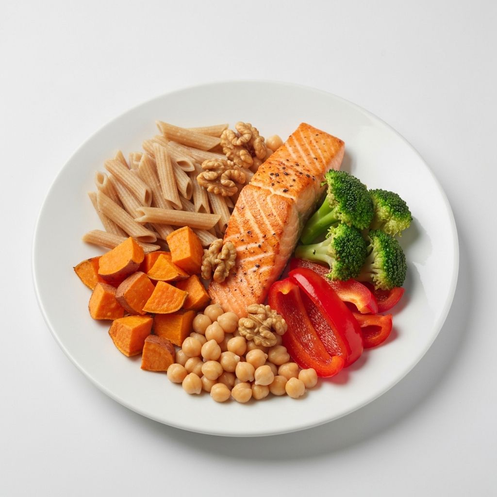 Balanced macronutrients on a plate